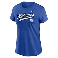 T-shirt Nike Royal Kentucky Wildcats Local Script pour femme