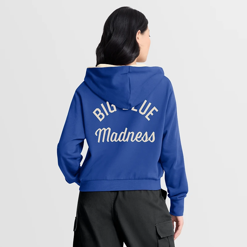 Women's Nike Royal Kentucky Wildcats Mantra Cropped Full-Zip Hoodie