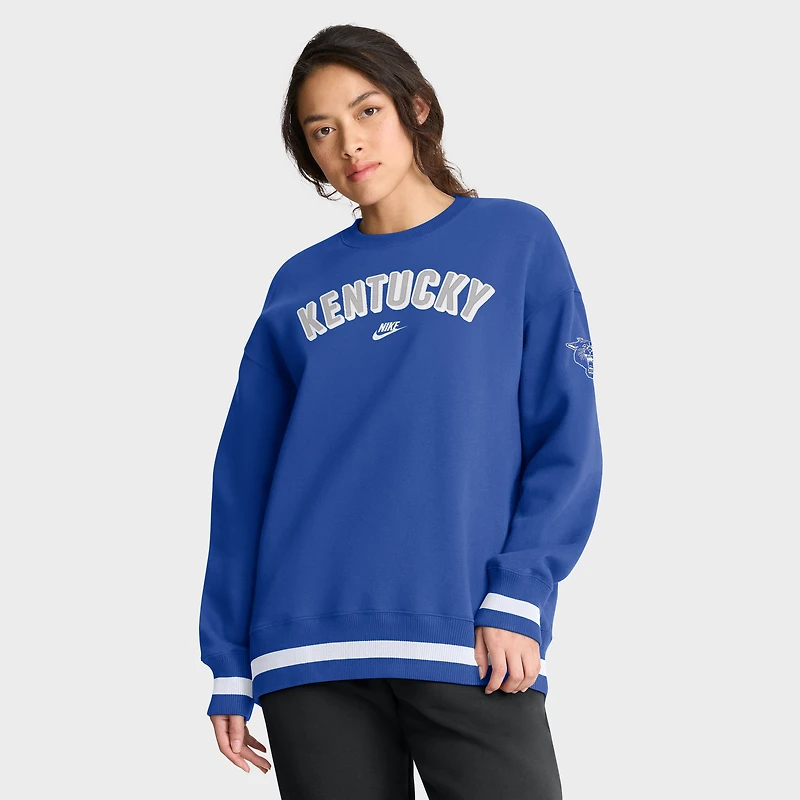 Women's Nike Royal Kentucky Wildcats Oversized Legacy Phoenix Sweatshirt