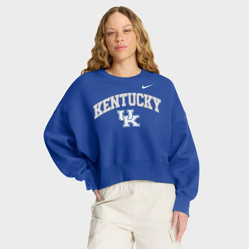 Sweat-shirt surdimensionné Nike Royal Kentucky Wildcats Phoenix Arch pour femme
