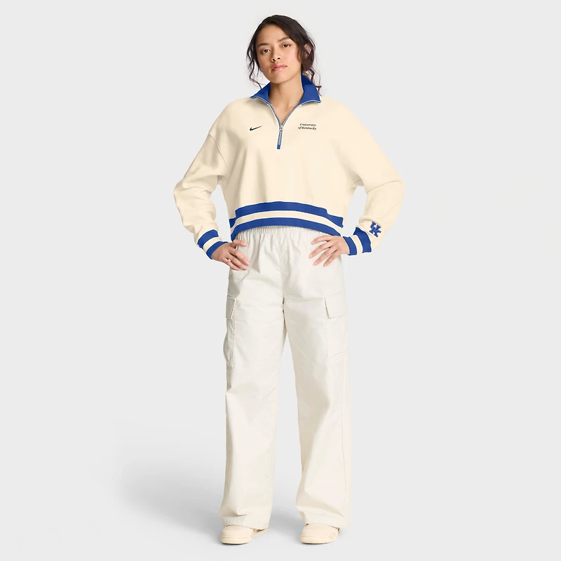 Women's Nike Tan Kentucky Wildcats Legacy Half-Zip Sweatshirt