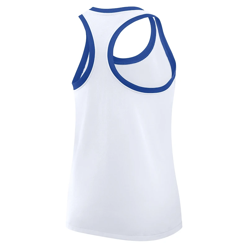 Débardeur Nike blanc Kentucky Wildcats Uni Name Tri-Blend Dri-FIT pour femme