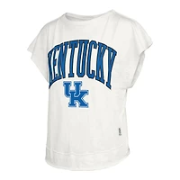 Women's Pressbox  Cream Kentucky Wildcats Nelson Movement Open Back Slub T-Shirt