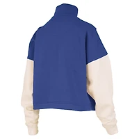 Sweat-shirt à fermeture éclair quart de tour pour femme Pressbox Royal Kentucky Wildcats Ferrara Color Block