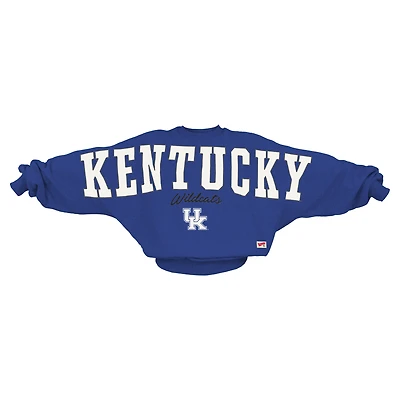 Sweat-shirt surdimensionné à col dolman Flannigan pour femme Pressbox Royal Kentucky Wildcats