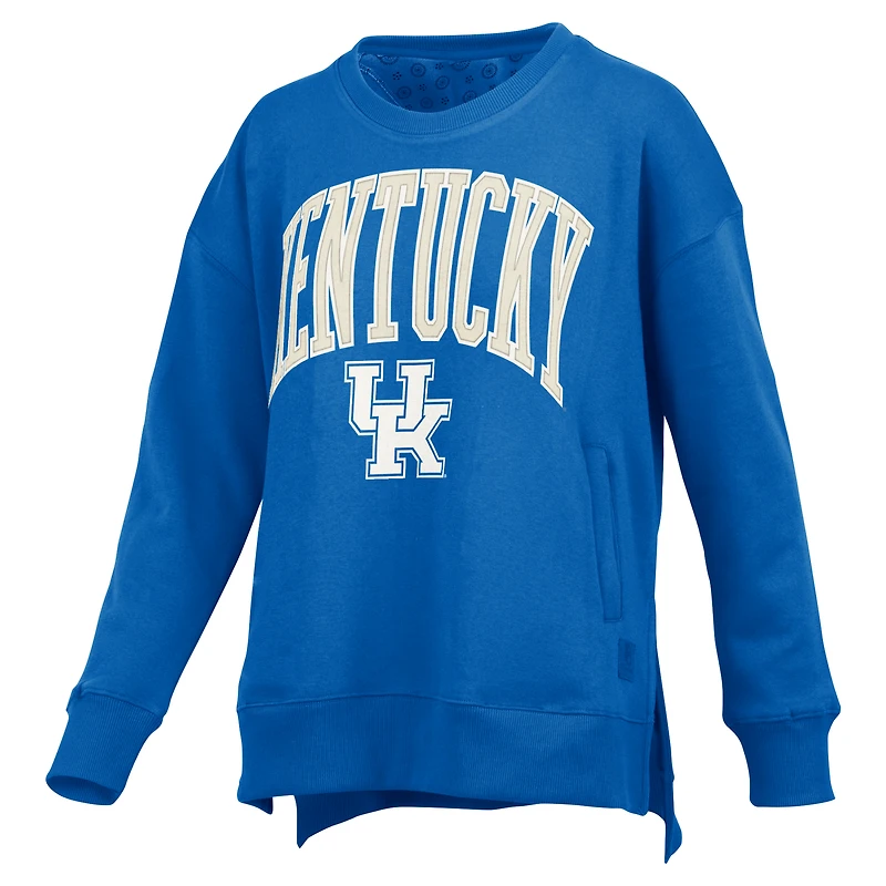 Sweat-shirt à enfiler avec poche pour femme Pressbox Royal Kentucky Wildcats