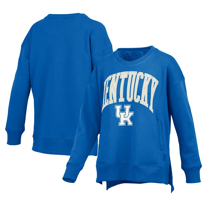 Sweat-shirt à enfiler avec poche pour femme Pressbox Royal Kentucky Wildcats