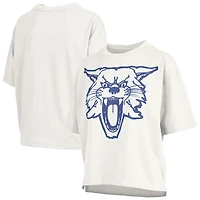 T-shirt Pressbox White Kentucky Wildcats Big Canvas Puff Castillo Motley Slub pour femmes