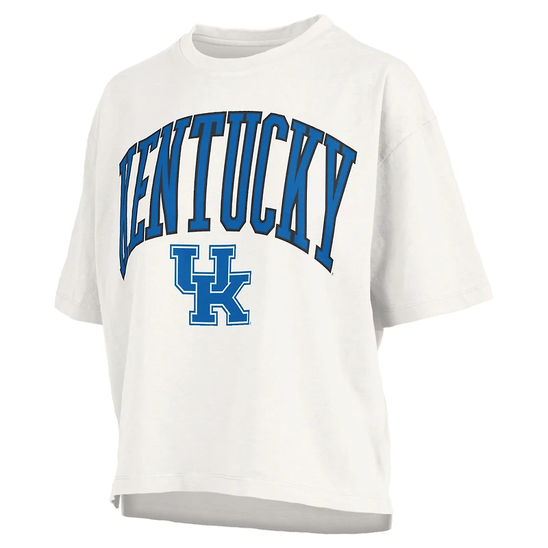T-shirt blanc Pressbox pour femmes Kentucky Wildcats Nelson
