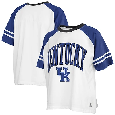 T-shirt Pressbox blanc pour femmes Kentucky Wildcats Sky Colorblock