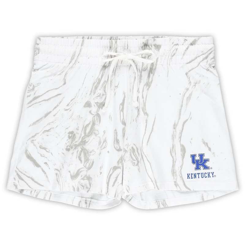 Women's Profile White Kentucky Wildcats Plus Marble Tank and Shorts Set