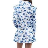 Haut à fermeture éclair quart de tour Smith & Quinn pour femme, bleu royal/blanc, Kentucky Wildcats, Tailgate Grayson