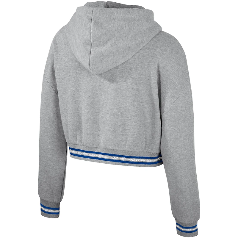 Sweat à capuche court scintillant pour femmes, gris chiné, Kentucky Wildcats, The Wild Collective