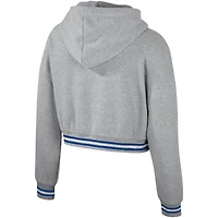 Sweat à capuche court scintillant pour femmes, gris chiné, Kentucky Wildcats, The Wild Collective