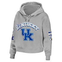 Sweat à capuche court pour femme WEAR by Erin Andrews gris Kentucky Wildcats