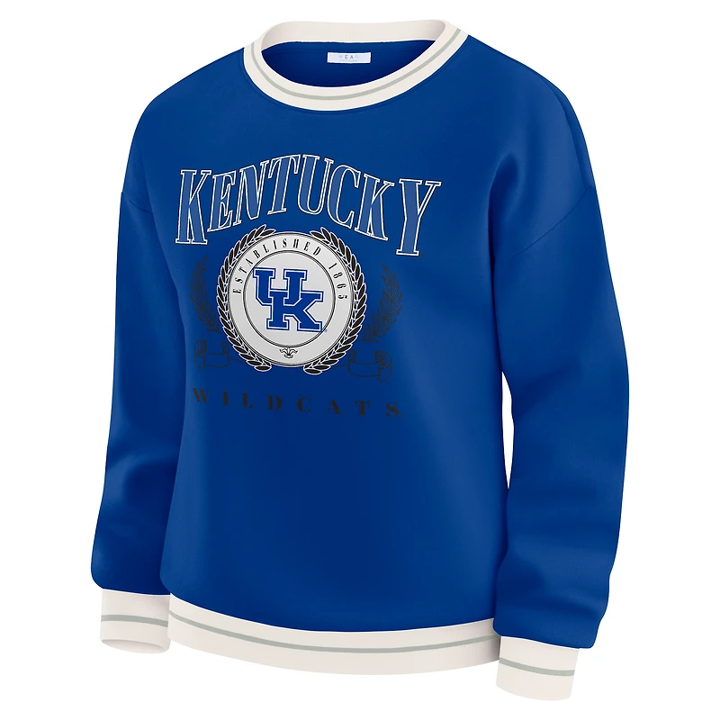 Sweat-shirt à logo Royal Kentucky Wildcats pour femme par Erin Andrews
