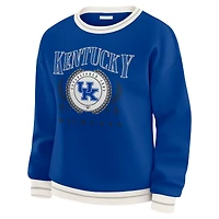 Sweat-shirt à logo Royal Kentucky Wildcats pour femme par Erin Andrews