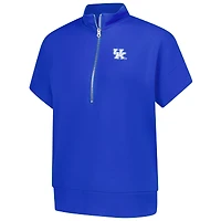Women's ZooZatz Royal Kentucky Wildcats Tri-Blend Quarter-Zip Flowy Top