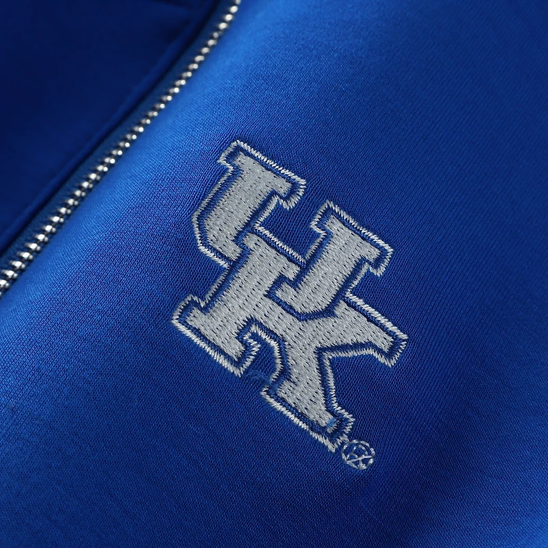 Women's ZooZatz Royal Kentucky Wildcats Tri-Blend Quarter-Zip Flowy Top