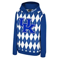 Sweat à capuche enfiler Dealio Argyle Royal Kentucky Wildcats Youth Colosseum