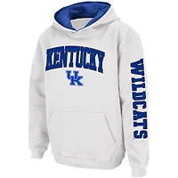 Youth Colosseum  White Kentucky Wildcats 2-Hit Pullover Hoodie