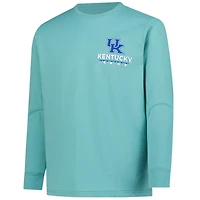T-shirt à manches longues vert clair pour jeunes, Kentucky Wildcats, motif sapin de Noël