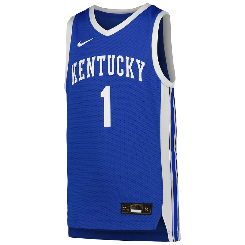 Youth Nike #1 Royal Kentucky Wildcats Icon Replica Basketball Jersey