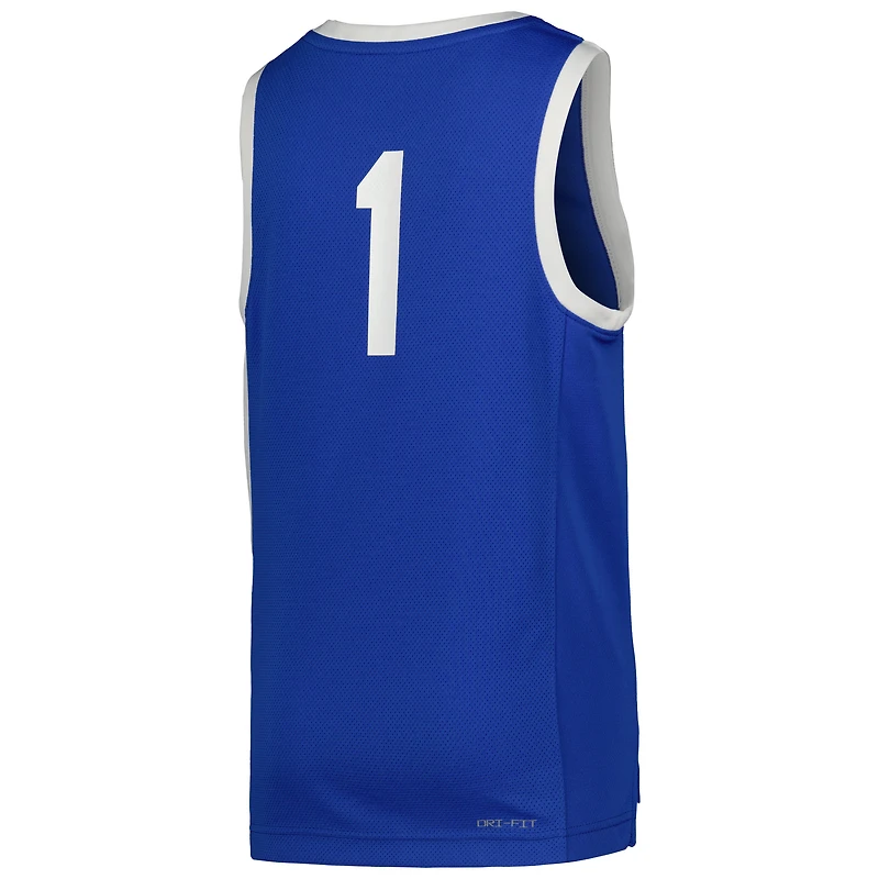 Maillot de basket-ball Nike #1 Royal Kentucky Wildcats Icon Replica pour jeune