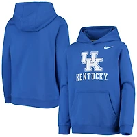 Youth Nike Royal Kentucky Wildcats Stadium Club Fleece Pullover Hoodie