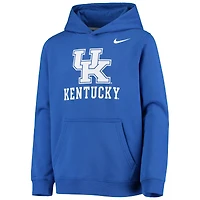 Youth Nike Royal Kentucky Wildcats Stadium Club Fleece Pullover Hoodie