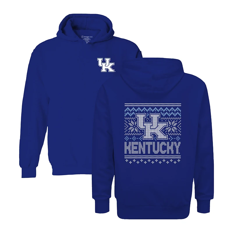 Youth  Royal Kentucky Wildcats Classic Holiday Sweater Hoodie