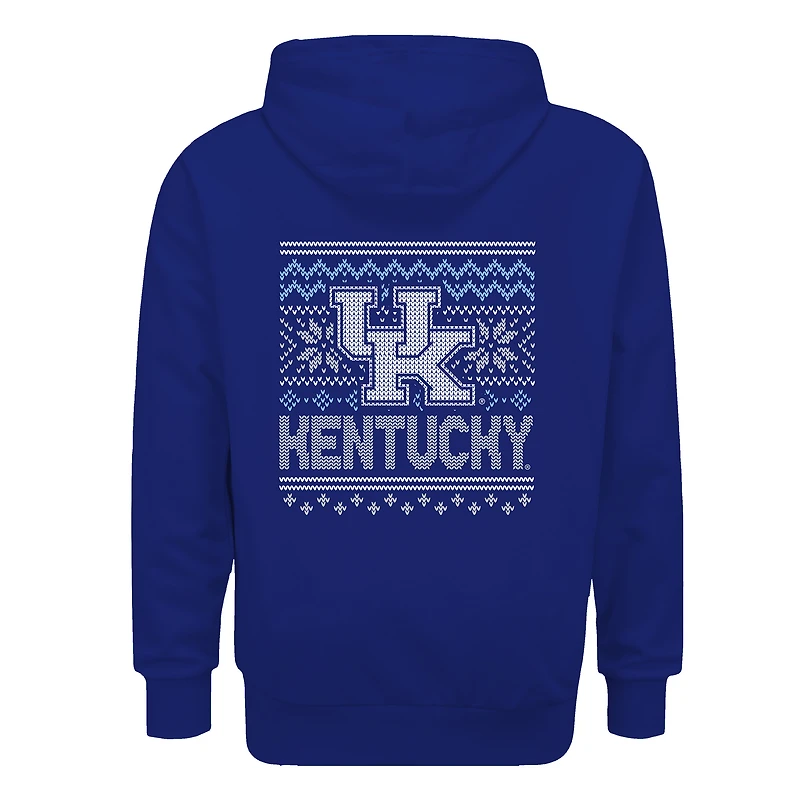 Youth  Royal Kentucky Wildcats Classic Holiday Sweater Hoodie