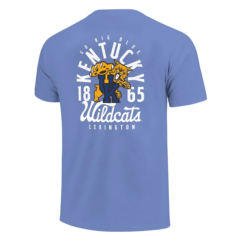 Youth Royal Kentucky Wildcats Comfort Colors Mascot Overlay T-Shirt
