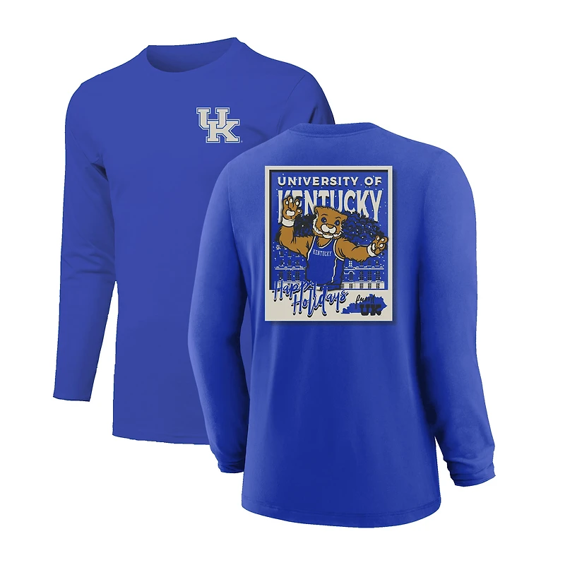 T-shirt à manches longues Snowy Polaroid pour jeunes Royal Kentucky Wildcats
