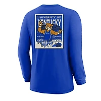 T-shirt à manches longues Snowy Polaroid pour jeunes Royal Kentucky Wildcats