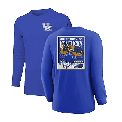 T-shirt à manches longues Snowy Polaroid pour jeunes Royal Kentucky Wildcats