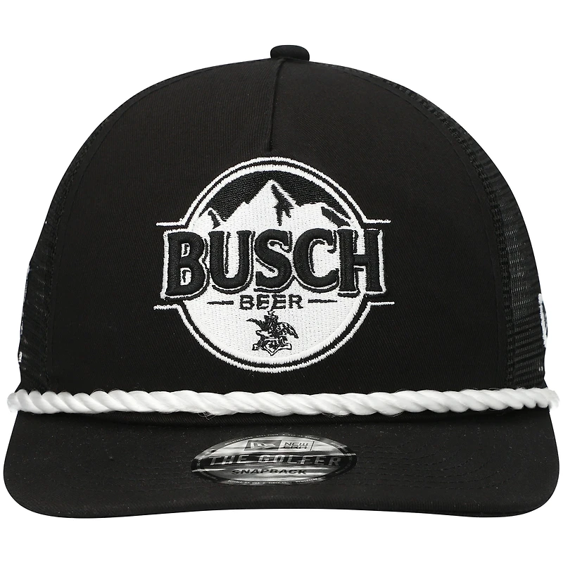 Men's New Era Black Kevin Harvick Golfer Snapback Hat