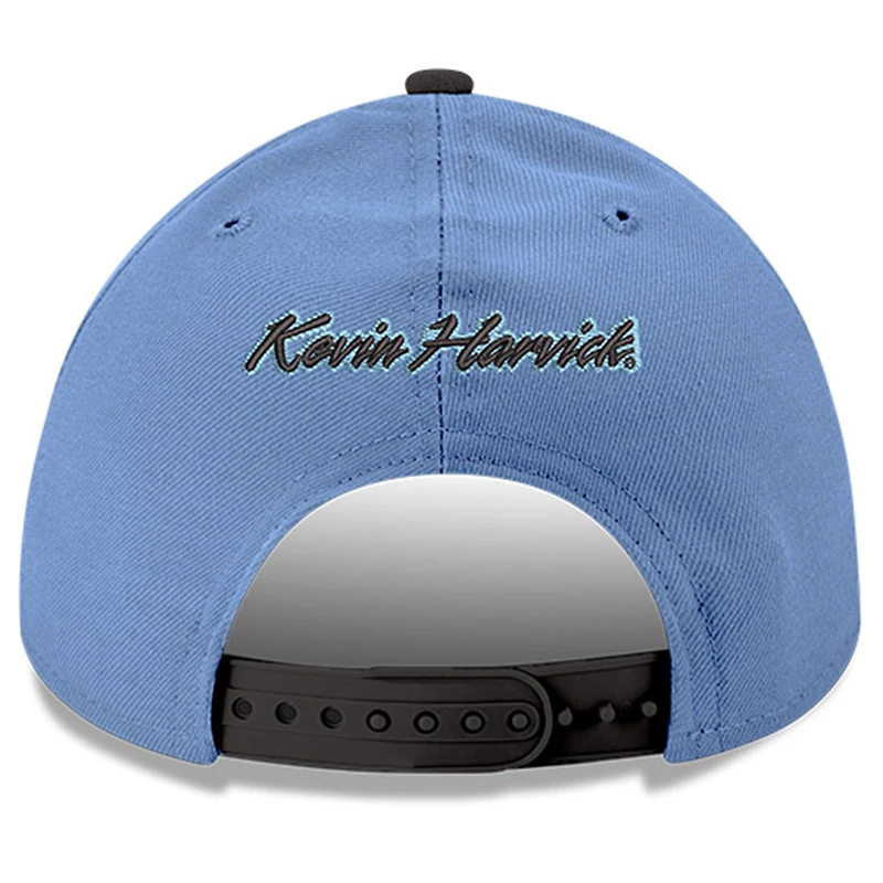 Casquette ajustable à bouton-pression Kevin Harvick 9FORTY New Era pour homme, bleu clair/noir