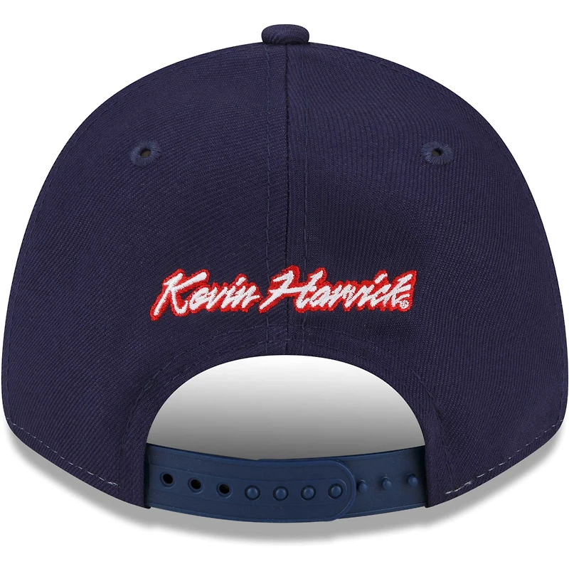 Casquette réglable New Era Kevin Harvick 9FORTY Americana Snapback pour homme, blanc/bleu