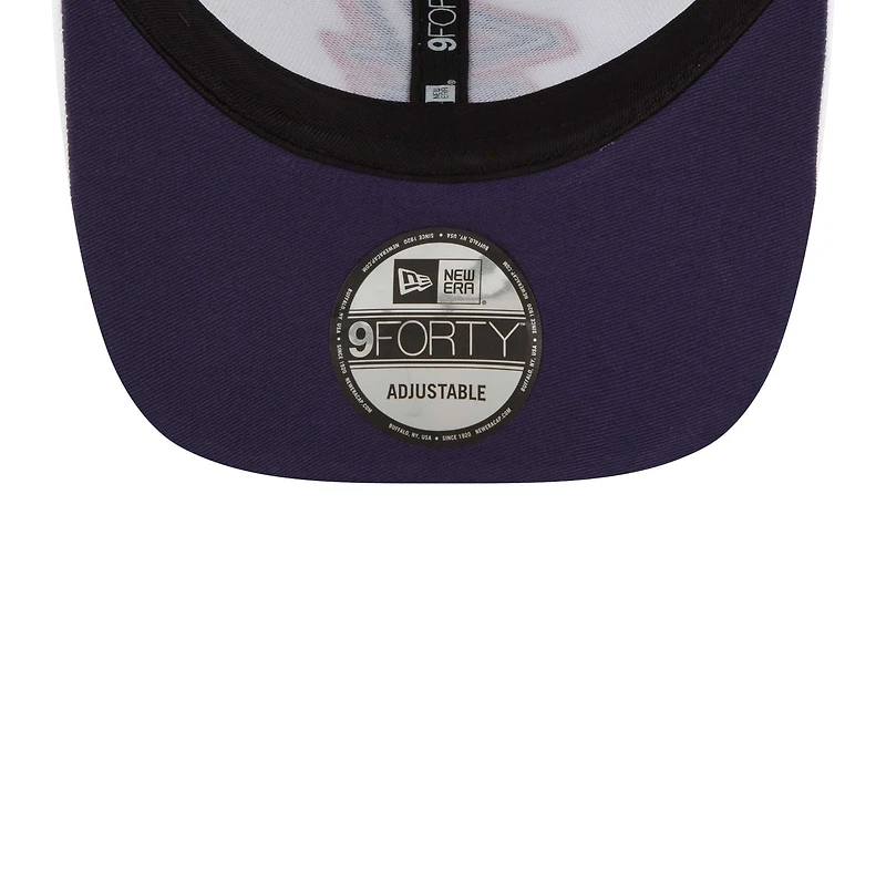 Casquette réglable New Era Kevin Harvick 9FORTY Americana Snapback pour homme, blanc/bleu