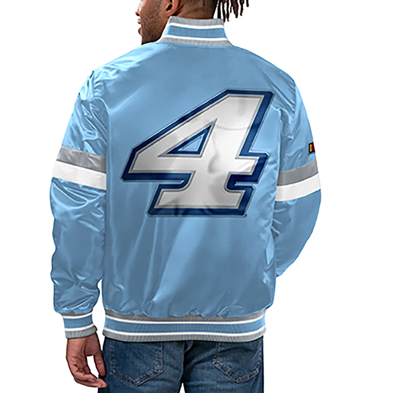 Veste universitaire bleu clair Kevin Harvick Home Game à bouton-pression pour hommes