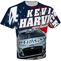 CFS HARVCK BLANC BUSCHLIGHT S22 HOMME SUBLIMÉ PATRIOTIQUE TOTAL PRINT TEE TEEMNCUS