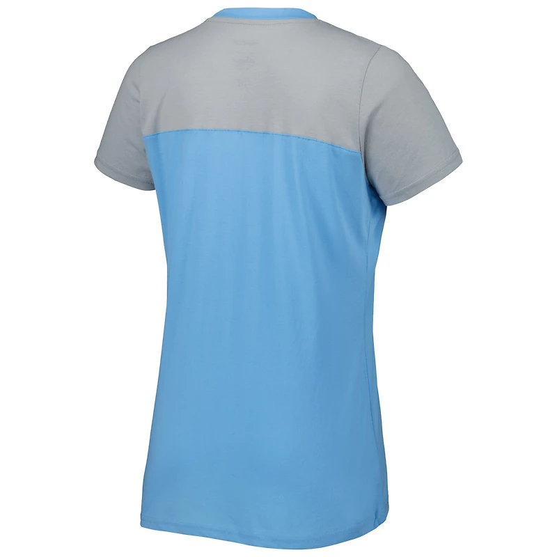 T-shirt Kevin Harvick Box Score G-III 4Her by Carl Banks pour femme bleu clair/gris