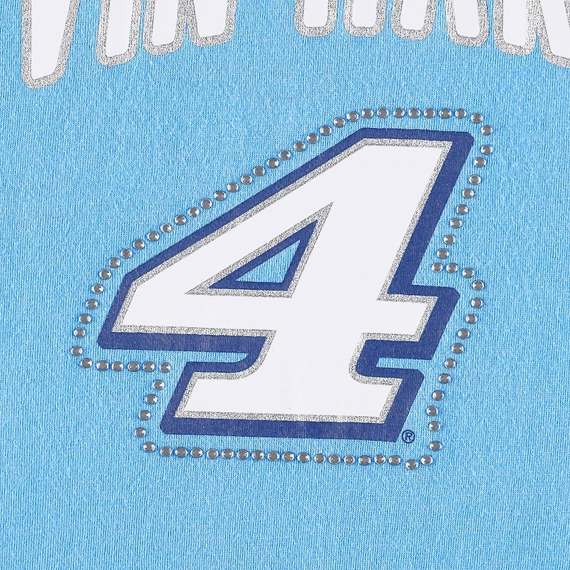 Women's G-III 4Her by Carl Banks Light Blue/Gray Kevin Harvick Box Score T-Shirt