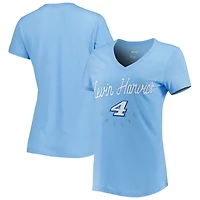 T-shirt à col en V Kevin Harvick Bump & Run G-III 4Her by Carl Banks pour femmes, bleu clair