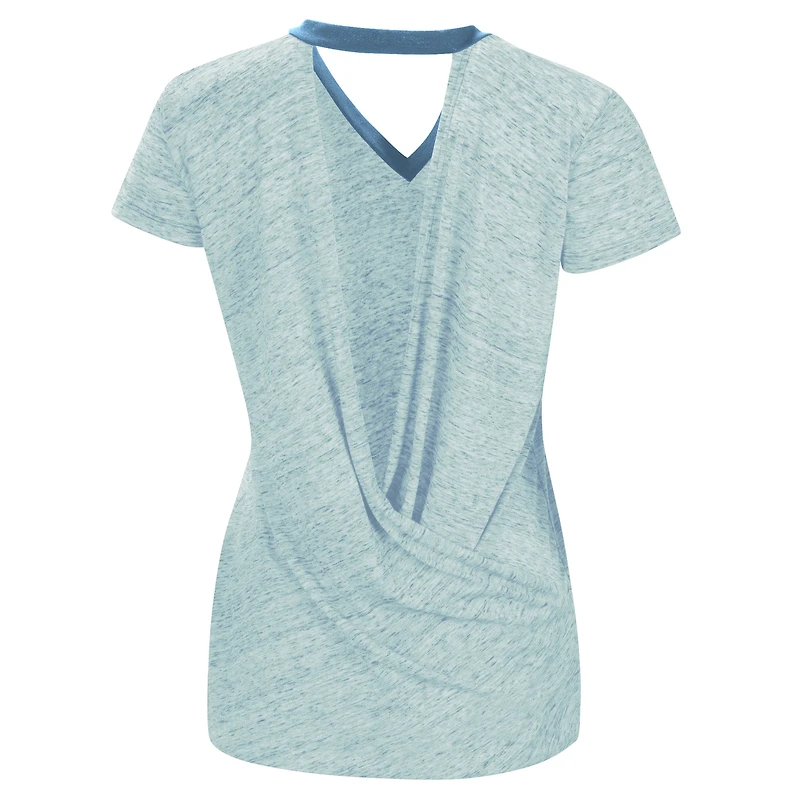 T-shirt femme Touch Heather Powder Blue Kevin Harvick Halftime Back Wrap