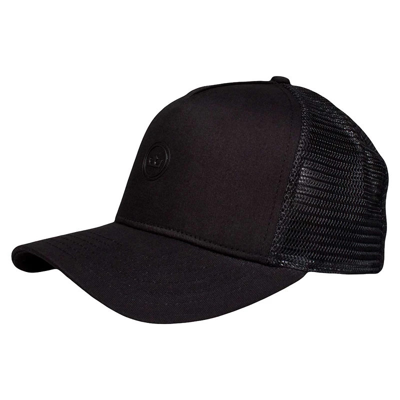 King Apparel Casquette Snapback de camionneur en maille noire King Apparel pour hommes