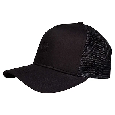 King Apparel Casquette Snapback de camionneur en maille noire King Apparel pour hommes
