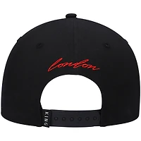 King Apparel Casquette réglable à visière courbée noire pour homme