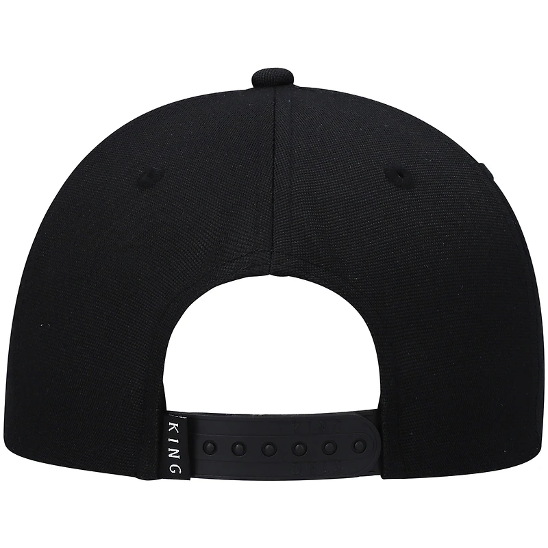 Men's King Apparel Black Tennyson Curved Peak Snapback Hat